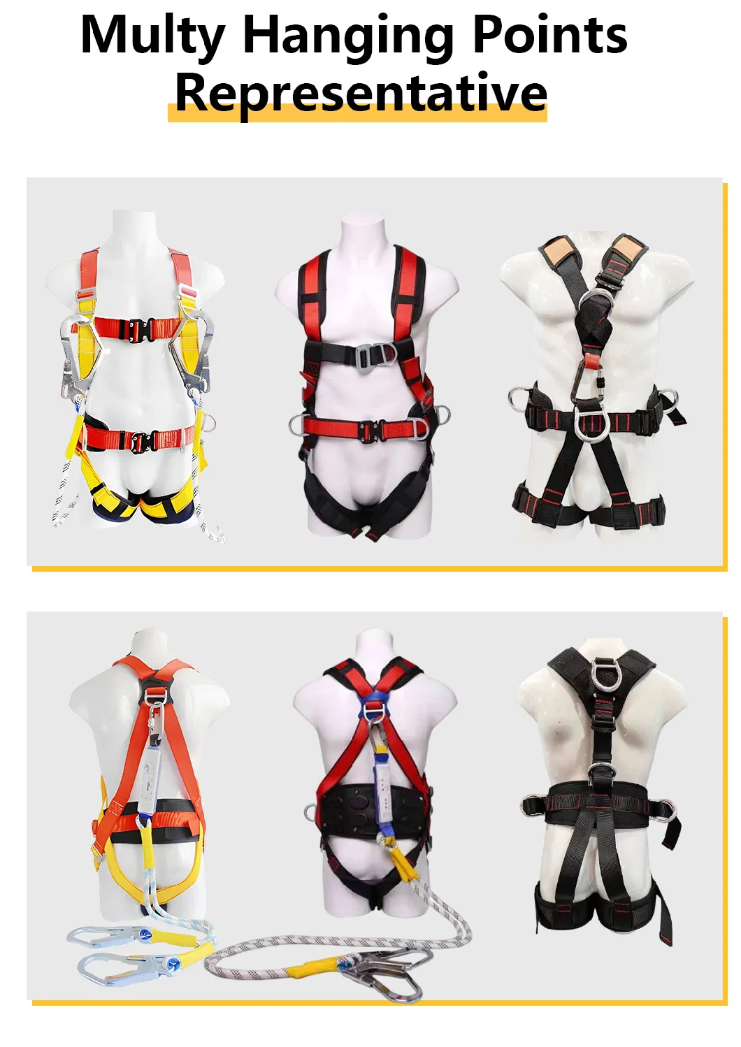 CE Climbing Sport Aerial Fall Protection Arrest Full Body Safety Belt Harness