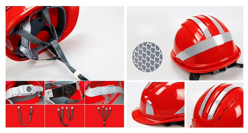 Protection Smart Crash Breathable Head Protection Work Construction Safety Helmet Reflective Strip Hard Hat Helmet