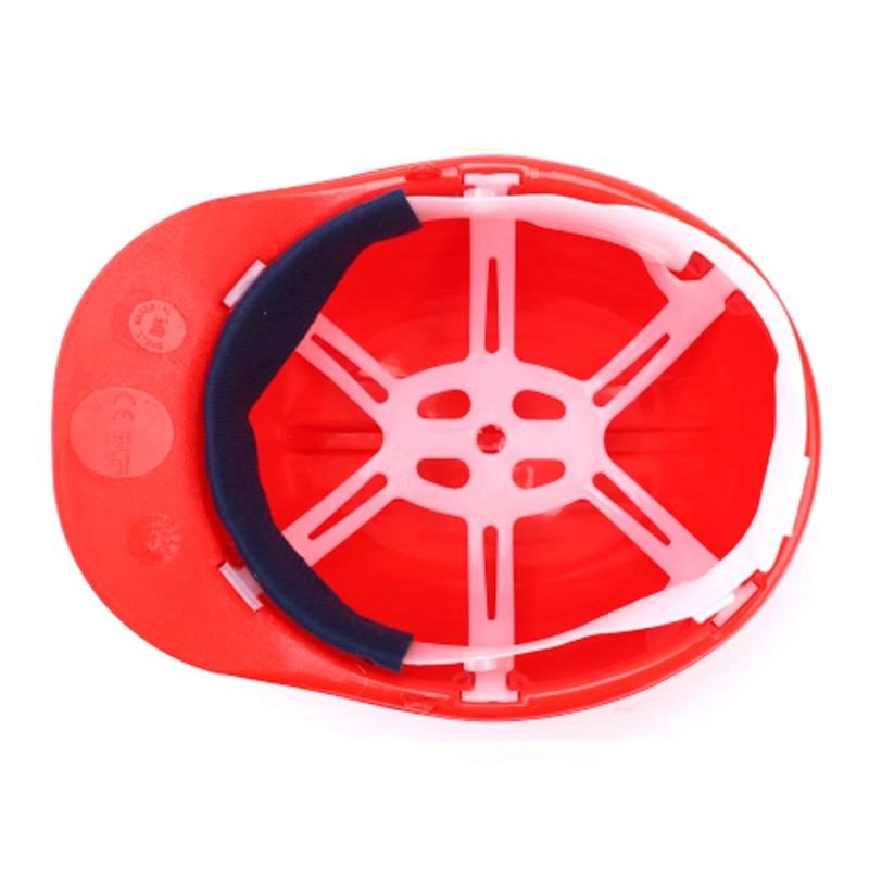 CE En 397 Red HDPE Slider Plastic Lining Head Protection Adjustable Electrical Safety Helmets